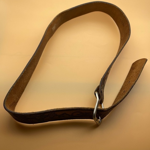 Tex Tan Embossed Leather Belt, Size 32, Vintage, Preowned - Picture 8 of 13